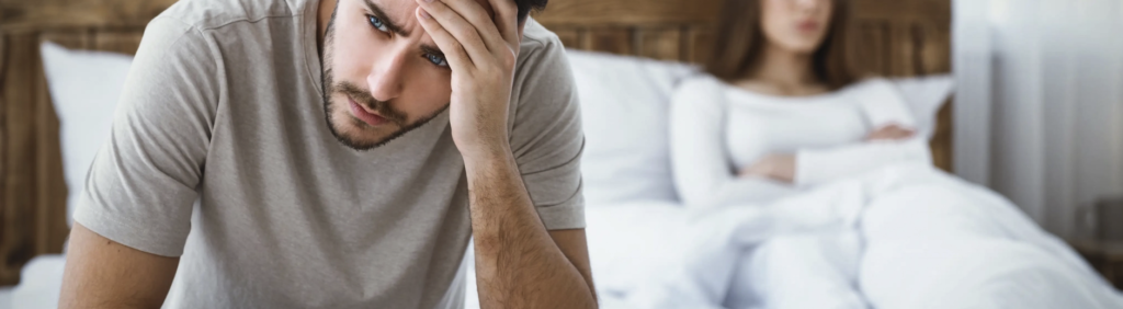 Man experiencing methadone withdrawal symptoms.